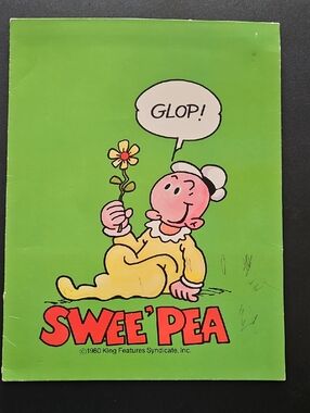Vtg 2 pocket folder featuring Popeye The Sailor "Swee' Pea"- read description